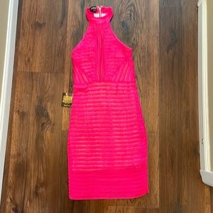 ⭐️ BEBE striped halter midi dress